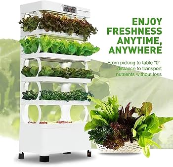 鉢物栽培技術マニュアル Amazon.co.jp: 水耕栽培タワー、ledグローライトを備えた5階建て